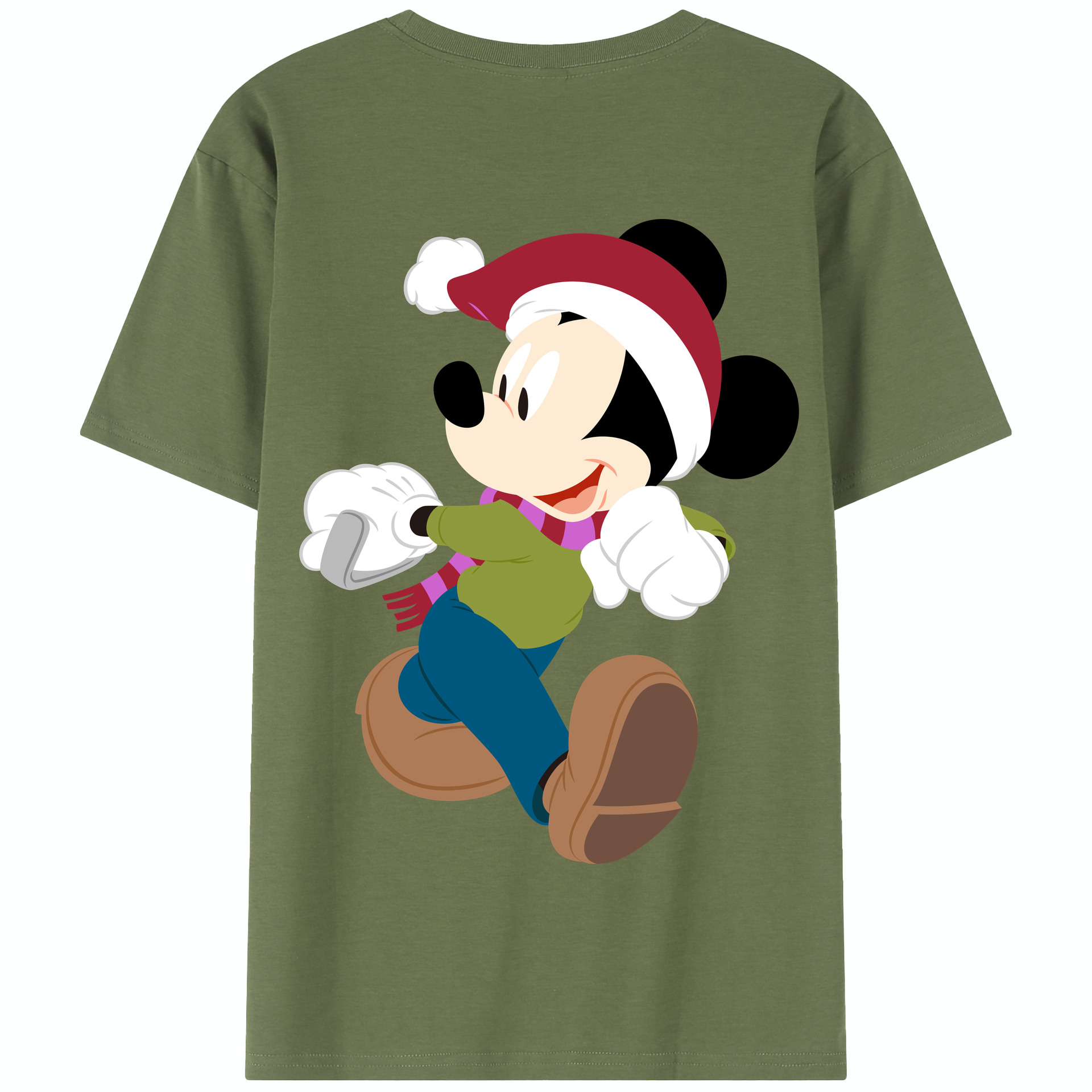 （画像用） ミッキーマウス Mickey Mouse 綿100％半袖Tシャツ（背面プリント）